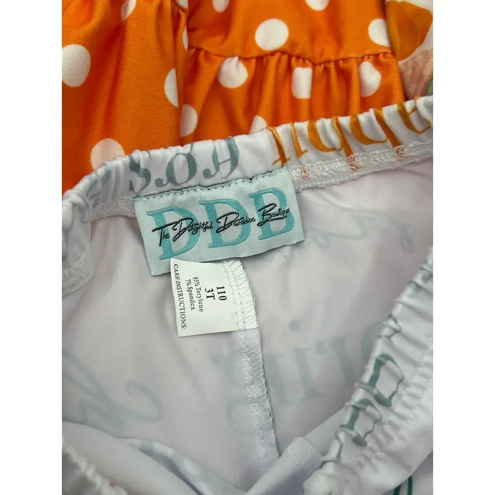 Delightful Dandelion Boutique 3T Lot 9 Pieces 4 Outfits Girls Pumpkin Dino Fall
